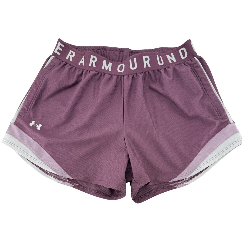 Under Armour HeatGear Running Shorts Womens XS Purple Athletic Loose Workout Gym